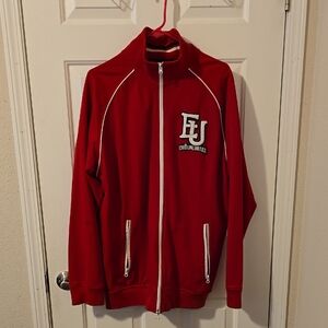 Ecko Unlimited Red Bomber Jacket with White Accents